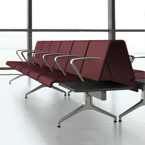 aluminium beam chairs / wenge / 6-person / indoor