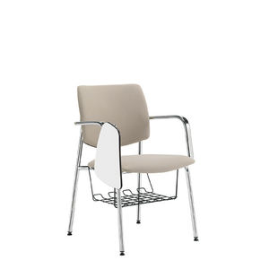 contemporary conference chair / upholstered / with armrests / tablet