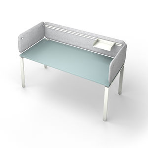 desk mounted office divider / fabric / modular