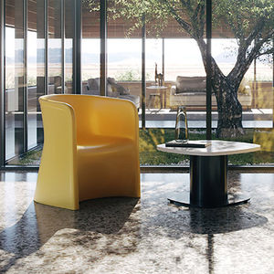 contemporary chair / upholstered / polyethylene / outdoor