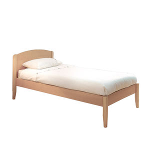 single bed / contemporary / with headboard / wood veneer