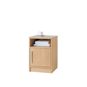 contemporary bedside table / melamine / rectangular / with drawer