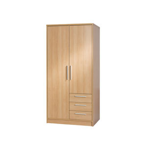 contemporary wardrobe / melamine / with swing doors