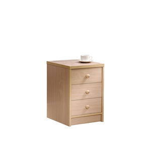 contemporary bedside table / melamine / rectangular / with drawer