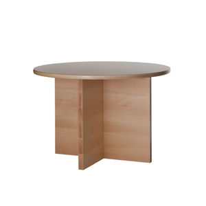 contemporary dining table / laminate / beech base / rectangular