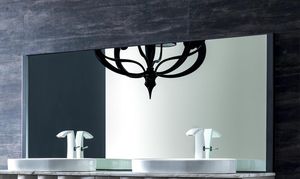 wall-mounted mirror / living room / contemporary / rectangular