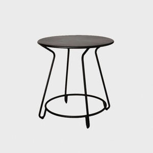 contemporary bistro table / aluminum / round