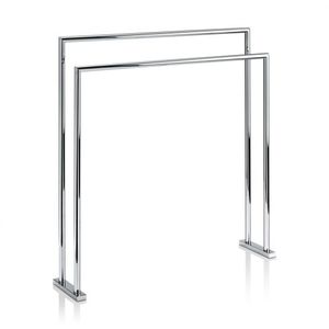 2-bar towel rack / floor-standing / brass
