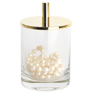crystal storage box / brass / bathroom / with lid