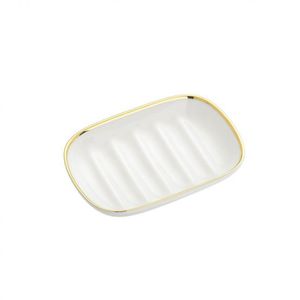 metal soap dish / porcelain