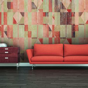 contemporary wallpaper / vinyl / polyester / geometric pattern