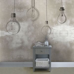 industrial style wallpaper / vinyl / polyester / patterned