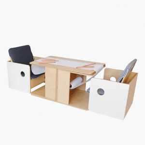 contemporary table and chair set / wooden / child's / indoor