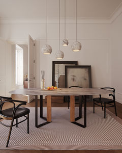 gray dining table