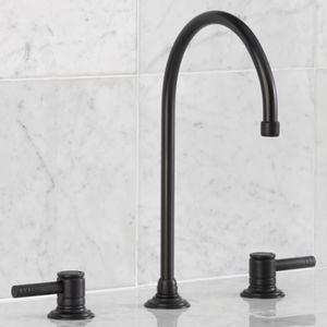 deck mounted double-handle mixer tap