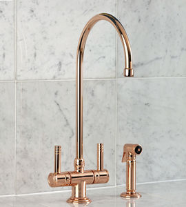 deck mounted double-handle mixer tap 1