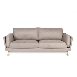 Gray sofa - Florida - Tarmeko LPD - beige / fabric / wooden base