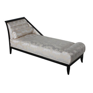 Art Deco daybed / fabric / leather / indoor