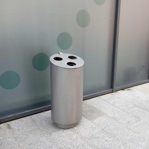 public trash can / galvanized steel / stainless steel / COR-TEN® steel