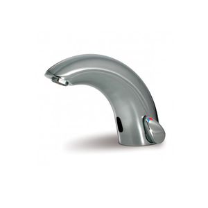 washbasin mixer tap / chromed metal / electronic / bathroom