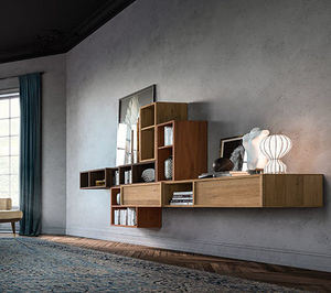 contemporary living room wall unit