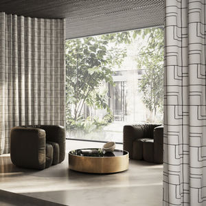 geometric pattern sheer curtain fabric