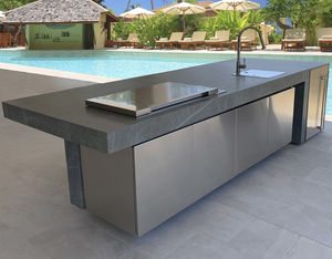 stainless steel kitchen island