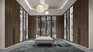 contemporary walk-in wardrobe