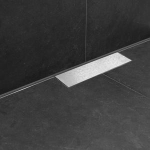 brushed stainless steel shower drain