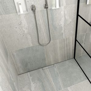 brushed stainless steel shower drain