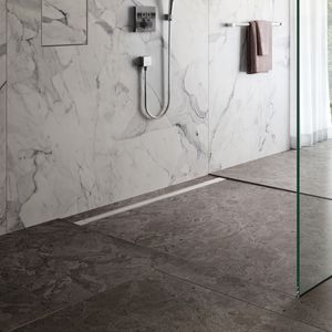 brushed stainless steel linear shower drain 1