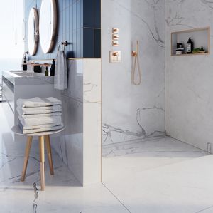 natural stone linear shower drain