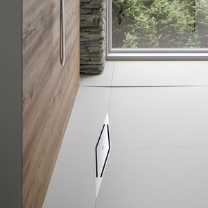 brushed stainless steel linear shower drain