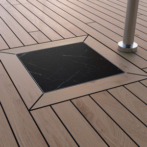 wooden shower drain