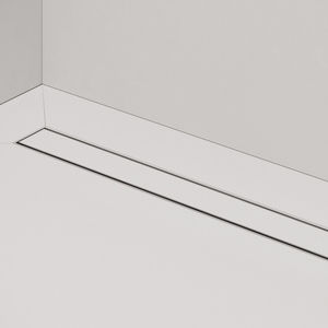 brushed stainless steel linear shower drain