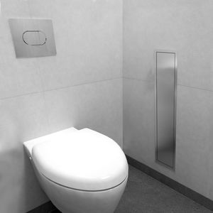 built-in toilet paper dispenser