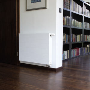hot water radiator / steel / contemporary / rectangular