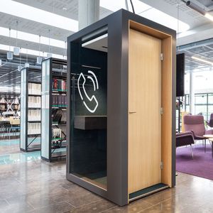 open plan area phone booth