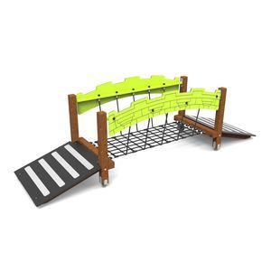 wooden playground bridge