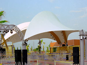 wooden frame tensile structure