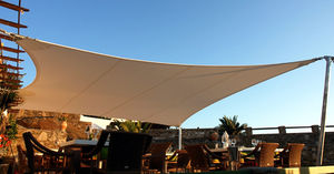 cable-and-membrane tensile structure / roof / with PVC membrane / for public spaces