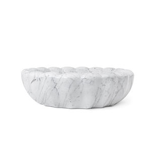countertop washbasin / round / marble / contemporary