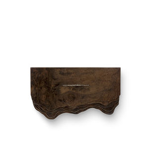 contemporary bathroom cabinet / walnut / wall-mounted