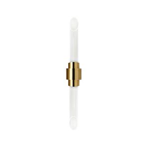 contemporary wall light / brass / crystal / golden