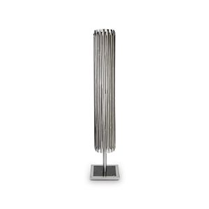 floor-standing lamp / contemporary / steel / brass