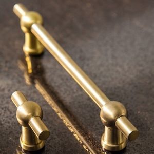 brushed brass furniture pull