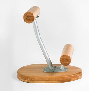 public bench / contemporary / wooden / aluminum