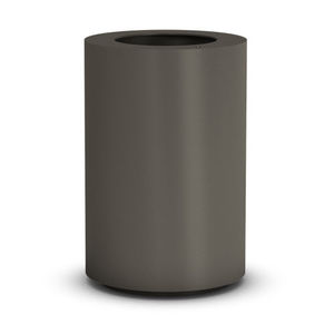 public trash can / steel / contemporary