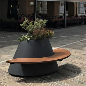 contemporary public bench