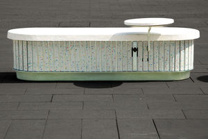 contemporary public bench